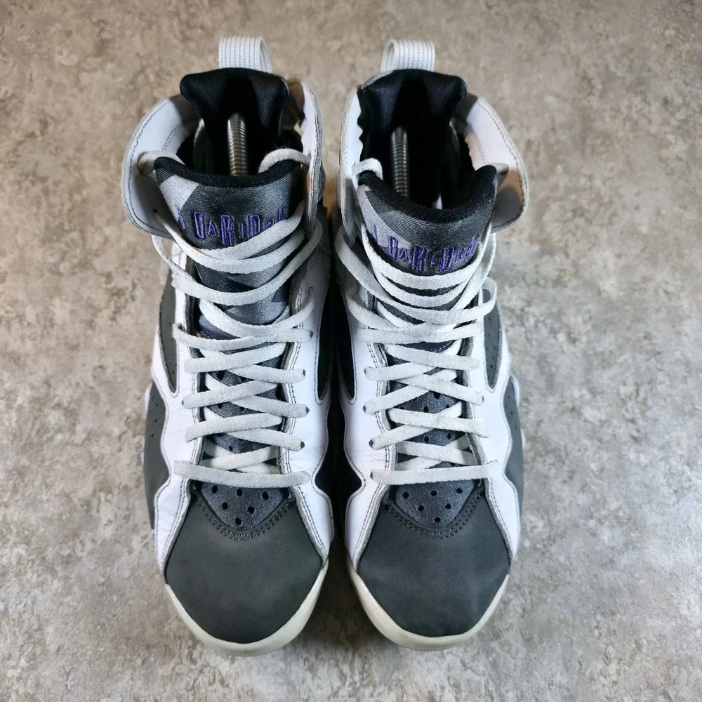 Jordan 7 Retro Flint (2021) Mens Size 8.5 Shoes CU9307-100 Sneakers White Purple